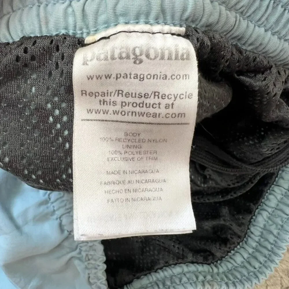 Patagonia Inner Mesh Liner Light Blue Hiking Baggie Shorts Mens Size XL
